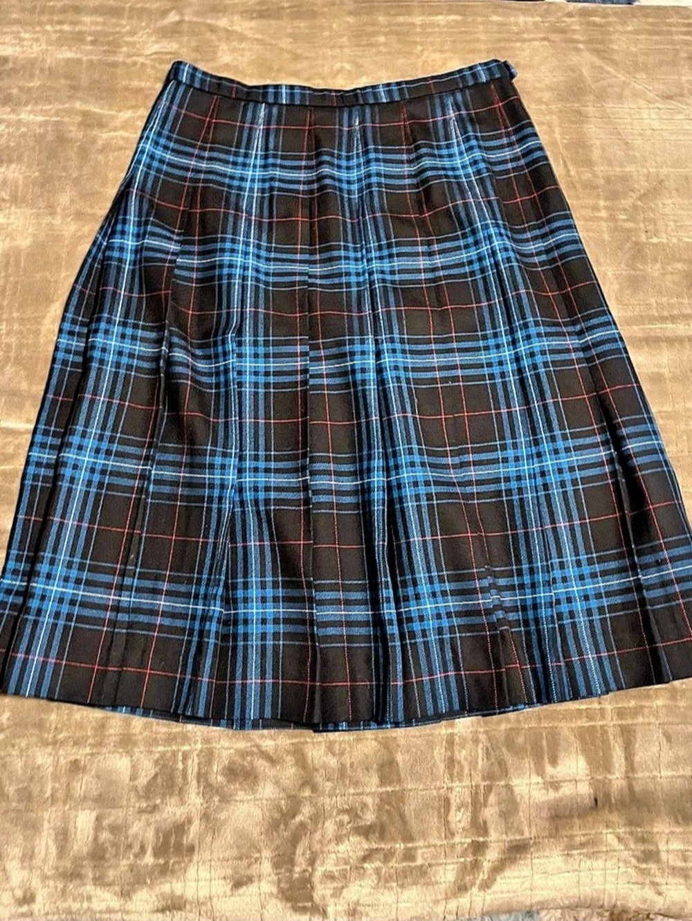 Pendleton Vintage Pendleton Wool Plaid Pleated Midi Skirt Vintage Wool Plaid